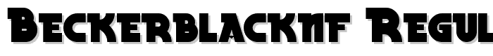 BeckerBlackNF Regular font